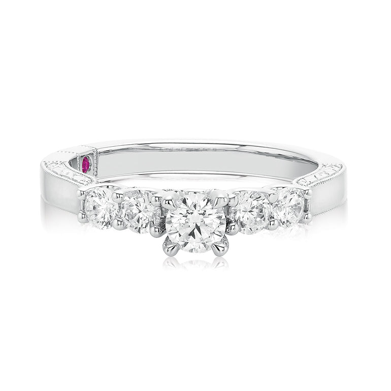 Royale Platinum Round Brilliant Cut 3/4 CARAT tw of Diamonds Ring
