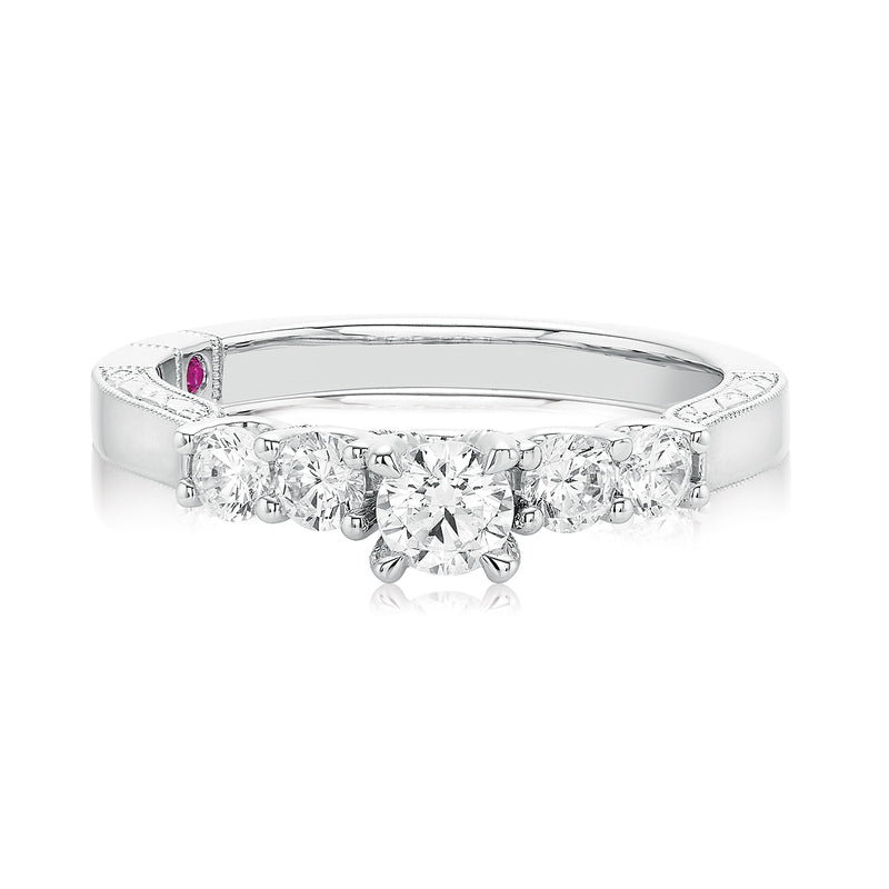 Royale Platinum Round Brilliant Cut 3/4 CARAT tw of Diamonds Ring