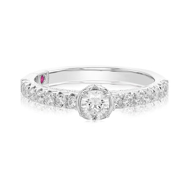 Royale Platinum Round Brilliant Cut 0.60 CARAT tw of Diamonds Ring