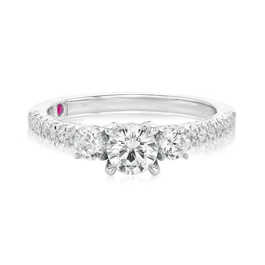 Royale Platinum Round Brilliant Cut 1 CARAT tw of Diamonds Ring