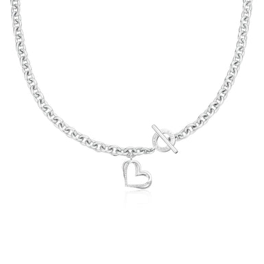 Vera Wang Sterling Silver Round Brilliant Cut 0.10 Carat tw of Diamonds Necklace