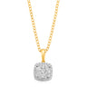 9ct Two Tone Gold Round Brilliant Cut 1/2 CARAT tw of Diamonds Pendant