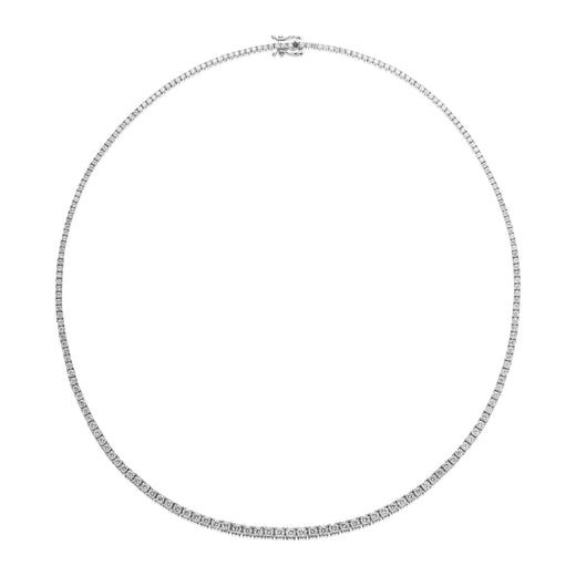 10ct White Gold Round Brilliant Cut 4 CARAT tw of Diamonds Tennis Necklace