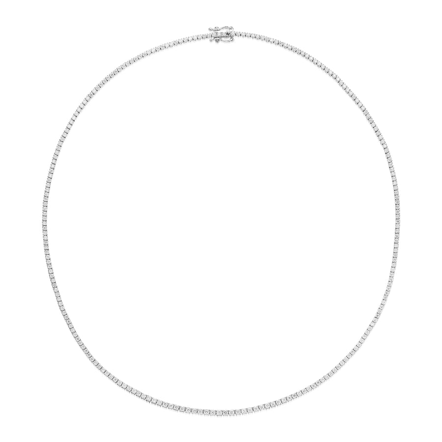 10ct White Gold Round Brilliant Cut 6 CARAT tw of Diamonds Tennis Necklace