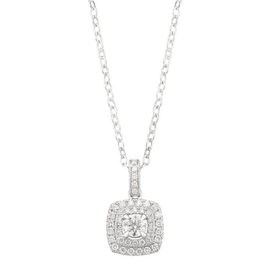 Royale Platinum Round Brilliant Cut 1/2 Carat tw of Diamonds Pendant
