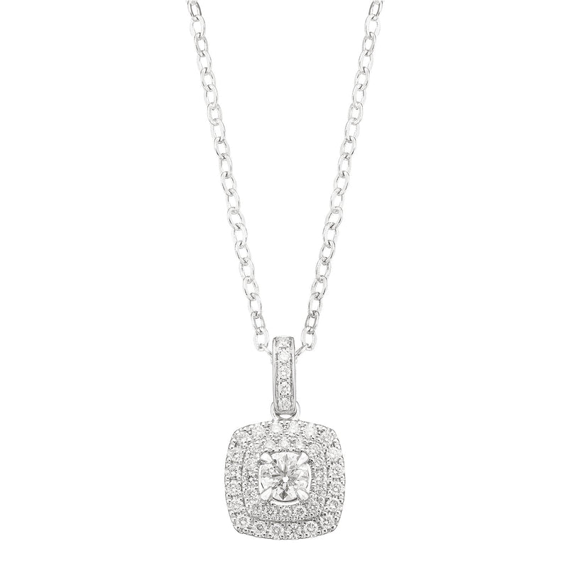 Royale Platinum Round Brilliant Cut 1/2 Carat tw of Diamonds Pendant