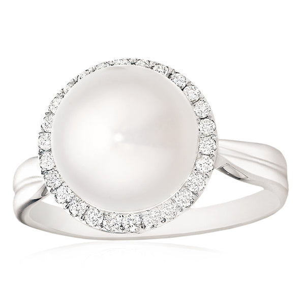 White pearl stone deals ring