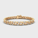 9ct Yellow Gold Round Brilliant Cut 0.50 carat tw Diamond Bracelet