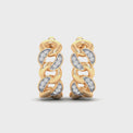 9ct Yellow Gold Round Brilliant Cut 0.20 carat tw Diamond Cross Over Drops Earrings