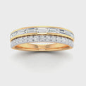 18ct Yellow Gold Round & Baguette Cut 0.60 carat tw Diamond Ring